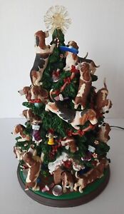 Vintage The Danbury Mint Bassett Hound Christmas Tree