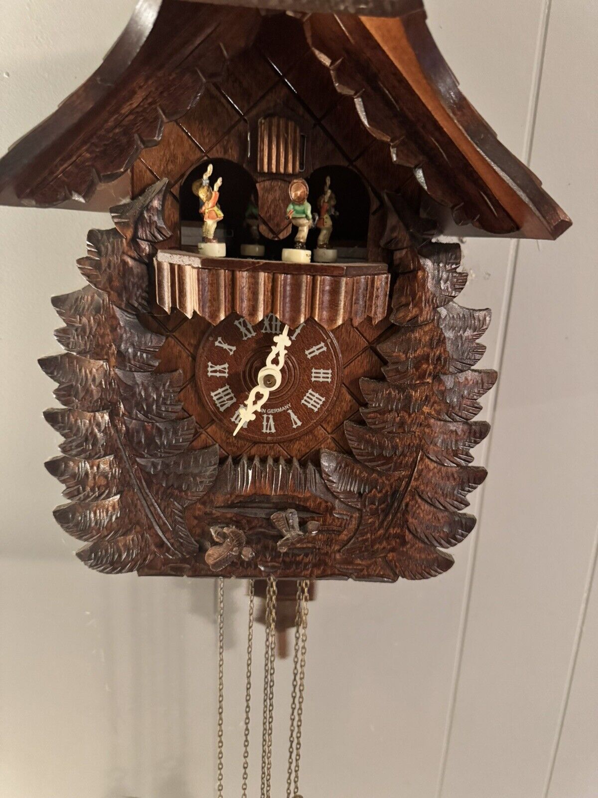 Vintage 90s M.I. Hummel and Danbury Mint German Musical Cuckoo Clock