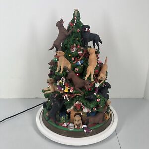 Danbury Mint Labrador Retriever Dog Christmas Tree Lighted Figurine Retired