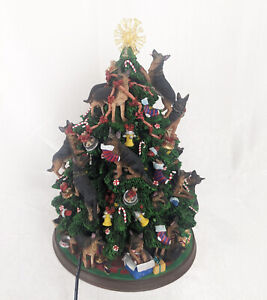 German Shepherd Christmas Tree Light Up Danbury Mint Canine Dog Holiday