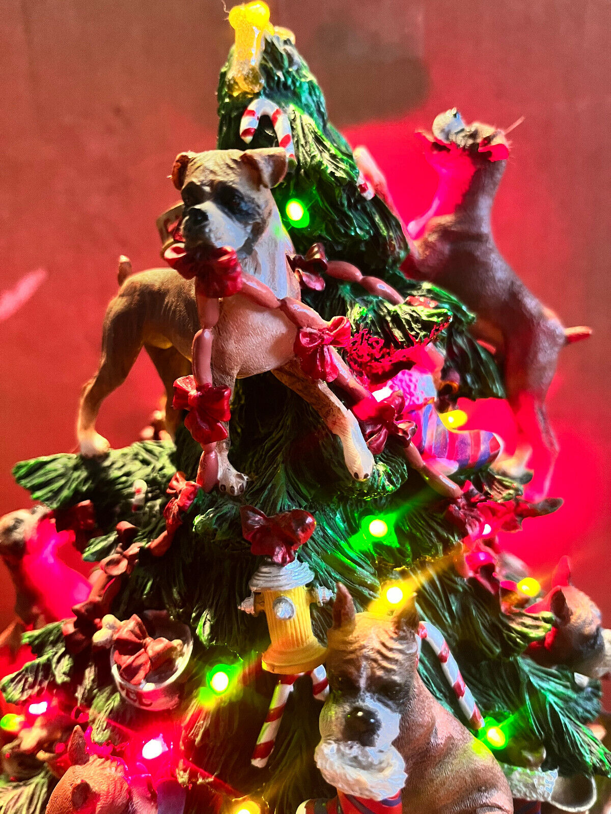 Danbury Mint Boxer Christmas Tree Missing Star And Number Of Broken Ears