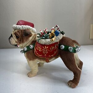 Danbury Mint Christmas Bulldog Vintage Classic