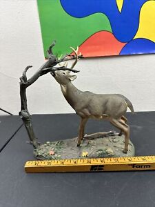 Danbury Mint" Leaving His Mark" Whitetail Deer Statue Curtis Christensen