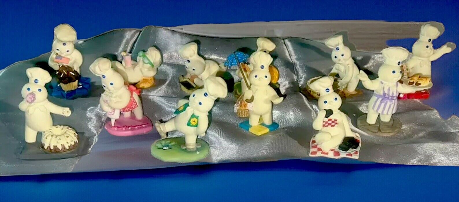 Vintage 1997 Danbury Mint Pillsbury Doughboy Calendar Month Figurines Set of 12