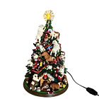 Danbury Mint English Bulldog Lighted Christmas Tree Retired In Original Case 12"