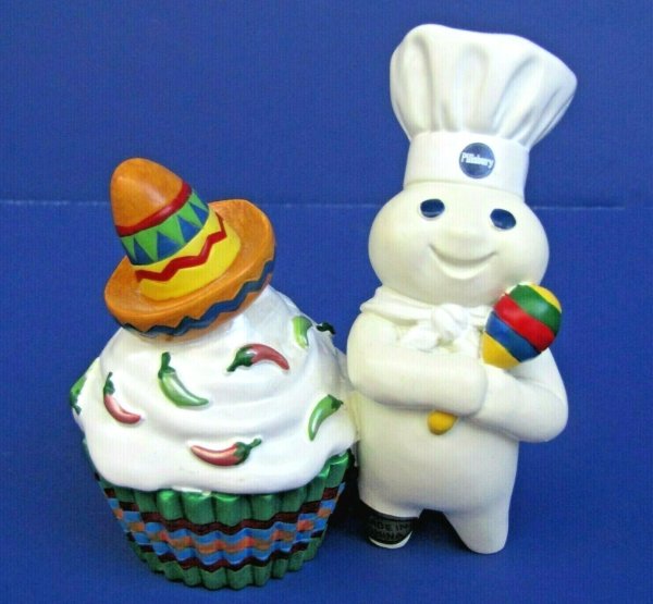 FS PILLSBURY DOUGHBOY CINCO DE MAYO CUPCAKE PORCELAIN FIGURINE Danbury Mint 2013
