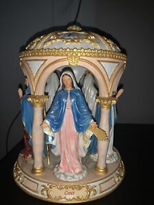 Apparitions of Mary by The Danbury Mint 10" Tall Sculputure  23kt gold accents