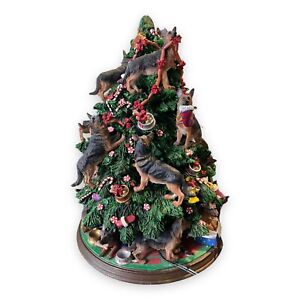 Danbury Mint German Shepherd Dog Christmas Tree Lighted Figurine READ Holiday
