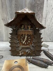 Vintage 90s M.I. Hummel and Danbury Mint Bavarian Cuckoo Clock Black Forest