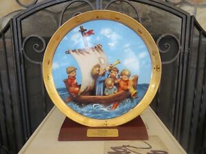 Hummel Danbury Mint ARS Land In Sight Columbus Discovery 1942-1992 LE Plate MIB