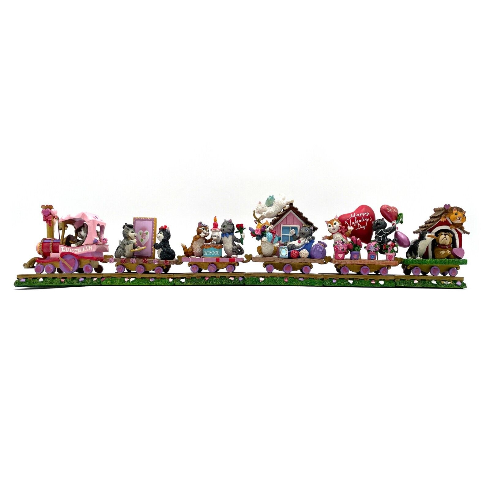 Danbury Mint Valentine's Cat Express Resin Train Gary Patterson Anthropomorphic