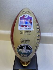 1990 Danbury Mint San Francisco Commemorative NFL Dynasty Trophy Superbowl Ball