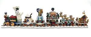 Pillsbury Doughboy Christmas Express 2002 Danbury Mint 6 piece Train Set