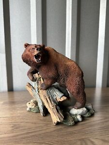 RARE Vintage Danbury Mint "Heavyweight Champ" by Nick Bibby Grizzly Bear Statue