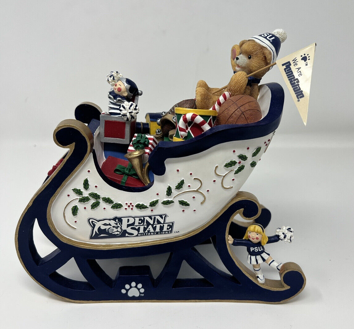 Penn State PSU Sleigh With Gifts By The Danbury Mint Nittany Lions Football Xmas