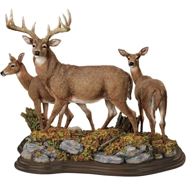 Rare Danbury Mint "Standing Guard" Whitetail Deer sculpture