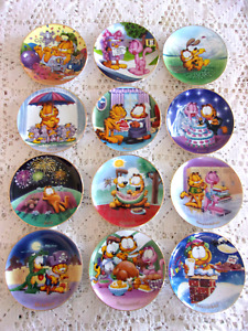 Danbury Mint GARFIELD Collector Plates Calendar 12 Months Jim Davis #A3147
