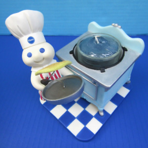 FS! Pillsbury Doughboy BREAKFAST'S READY Candle Holder & FLOUR POWER Figurine