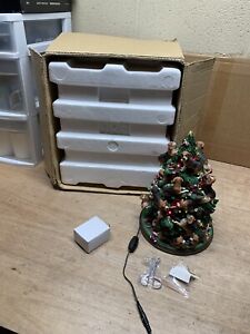 Danbury Mint Beagle Dog Christmas Tree Lighted  w/ Original Box 13” Works
