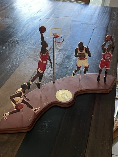 Michael Jordan Vintage Danbury Mint 4 Figure Sculpture Display with Stand