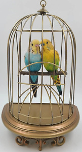 Danbury Mint Parakeet Figurines Perfect Perch Rare by Bob Guge Love Birds Cage