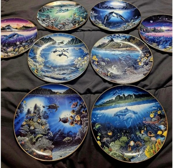 The Danbury Mint Collectors 8" Plates By Robert Lynn Nelson Complete Set 8 PC