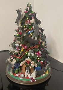 Danbury Mint Miniature Schnauzer Dog Christmas Tree Retired Serial No F8335