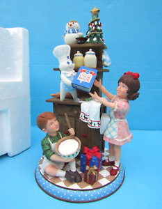 FS! Pillsbury Doughboy Figurine YULETIDE BAKERS Danbury Mint 2003 VGUC in Box