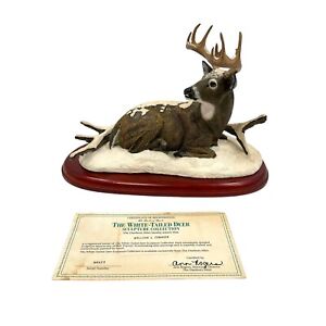Danbury Mint Winter Stag White-Tailed Deer Sculpture Collection by Bob Travers
