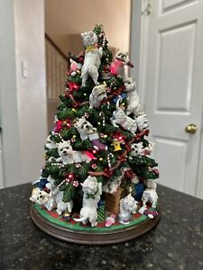 Retired Danbury Mint Lighted WESTIE Christmas Tree No Star Excellent Cond RARE