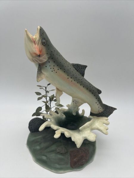 Franz Dutzler "Steelhead Prize" Trout Treasure Sculpture Collection Danbury Mint