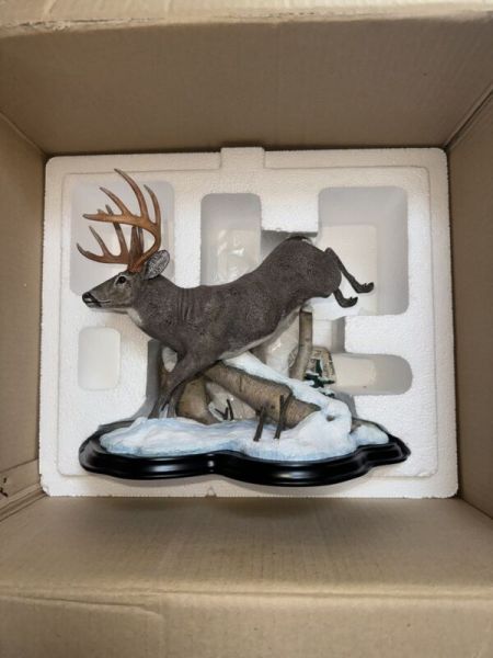 Danbury Mint The Buck of a Lifetime Sculpture By Nick Bibby Deer MINT CONDITION