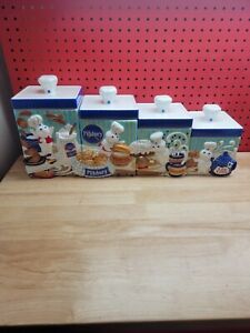 Pillsbury Doughboy Poppin' Fresh Danbury Mint Canister Set 4 Pieces NICE Yr 2000