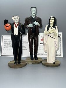 SUPER RARE!! DANBURY MINT THE MUNSTERS COLLECTION HERMAN LILY & GRANDPA