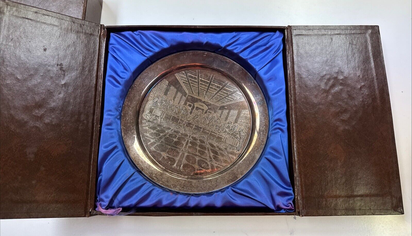 DANBURY MINT 24 KT GOLD ON SILVER PLATE LIMITED EDITION OF 7500 THE LAST SUPPER