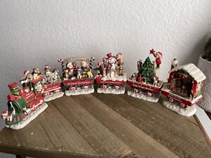 Danbury Mint Beagle Dog Christmas Express Train With Certificate Missing Nose