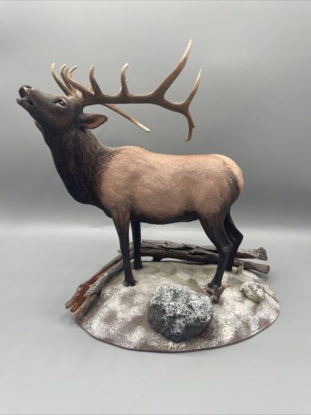 WINTER CALL Elk Sculpture Figure MONARCHS OF WILDERNESS Danbury 10"  READ!!!