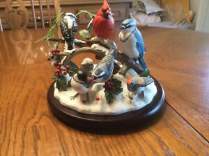 RARE Winter Enchantment by Josh Guge for Danbury Mint Spinning Bird Sculpture