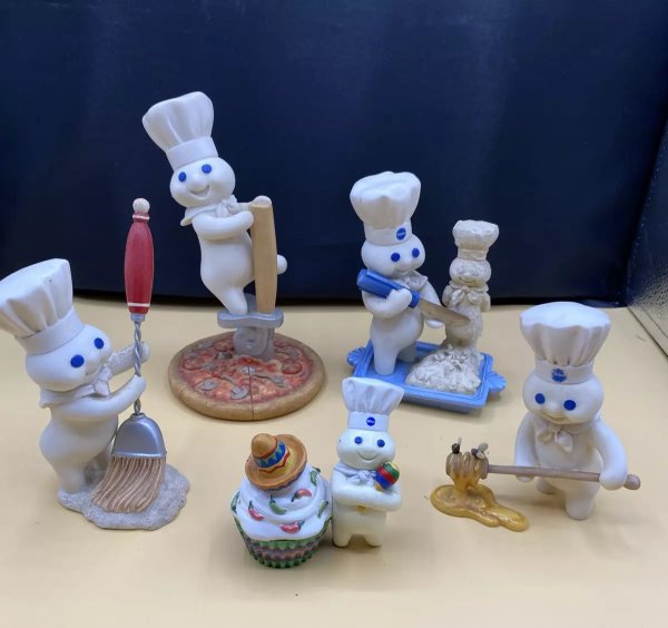 The Danbury Mint Pillsbury Doughboy Assorted Collection Figures Lot of 5