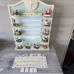 Danbury Mint Lighthouse Perpetual Nautical Beach Cottage Lake Calendar FLAWS
