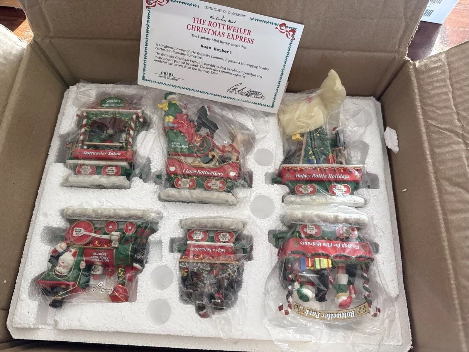 Danbury Mint The Rottweiler Christmas Express