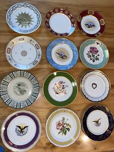 Set Of 12 The Danbury Mint White House PRESIDENTIAL China Set Dessert Plates