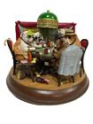Danbury Mint The Poker Playing Bulldogs Lighted English Bulldog Retired HTF