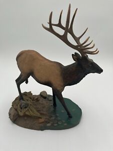 "THE CROSSING" BY BRUCE MILLER & CURTIS CHRISTENSEN THE DANBURY MINT ELK