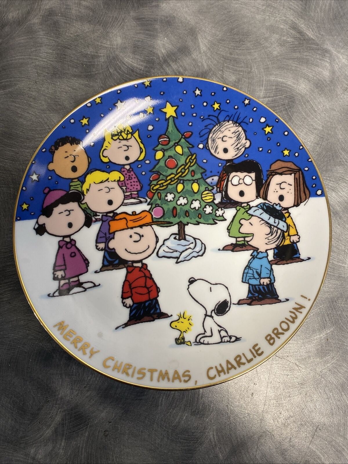 Merry Christmas Charlie Brown Plate 8" - Peanuts Magical Moments Danbury Mint