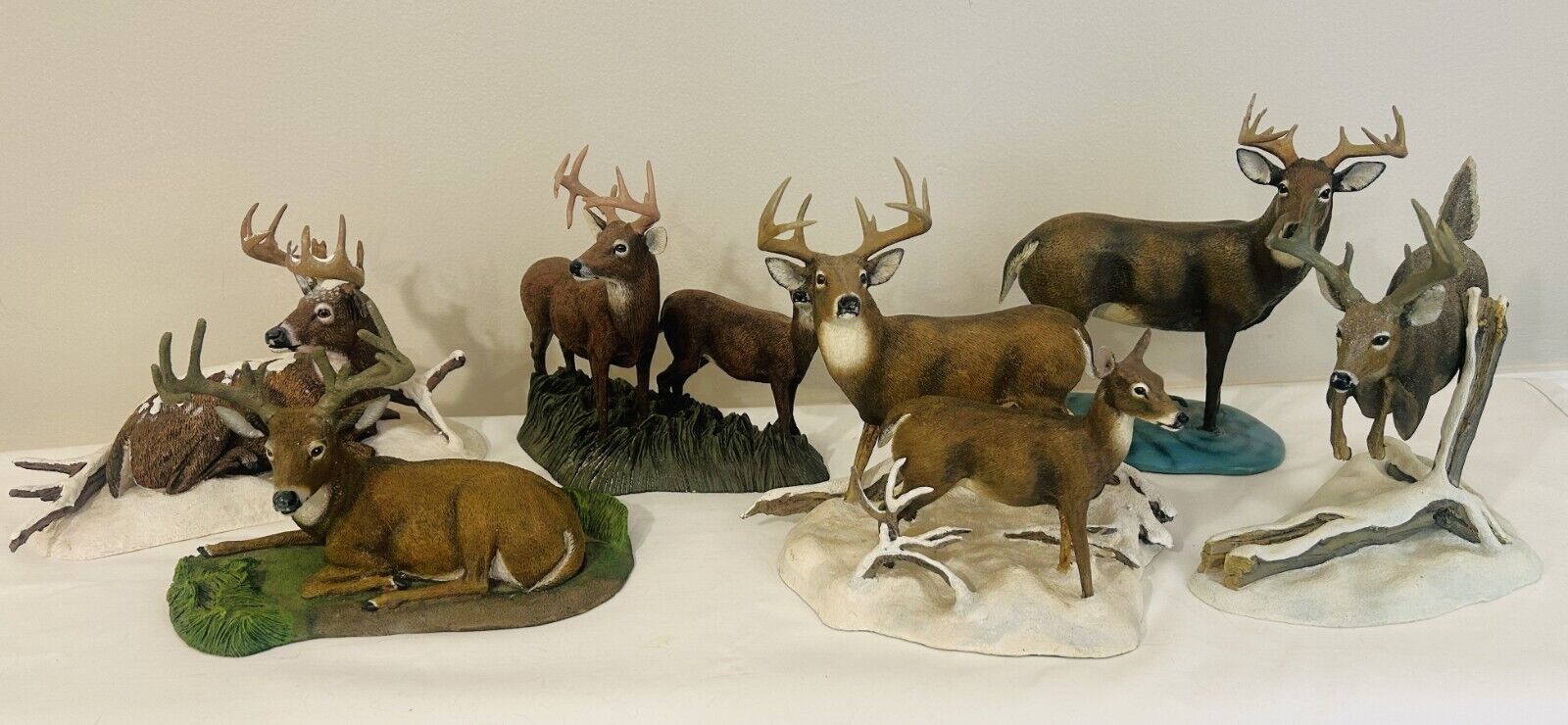 Danbury Mint Deer Figurines Lot of 6