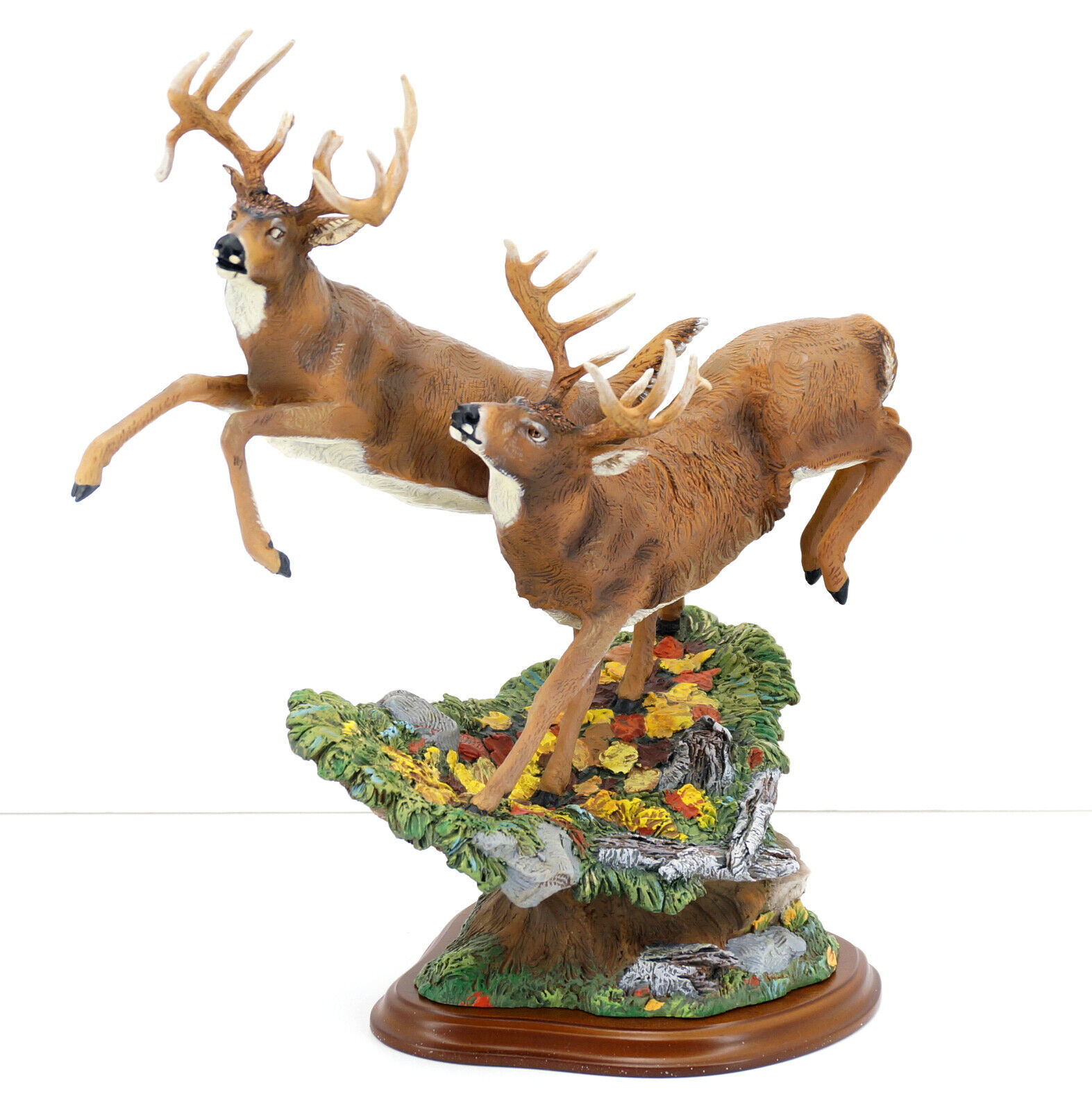 Dick Idol "King of the Mountain" Danbury Mint Buck Deers Scenery Sculpture MIB