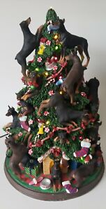 Danbury Mint DOBERMAN PINSCHER Lighted Christmas Tree Retired Dogs