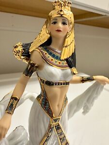 Danbury Mint Queens of Egypt Cleopatra Figurine - Porcelain Gold