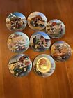 Little Farmhands Donald Zolan Danbury Mint Collectors 8 Plate Set 23k Gold